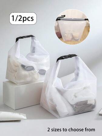 1个泳衣收纳袋，小型防水健身包，干湿分离袋，透明网眼化妆包，多功能旅行便携包，口红护肤品收纳袋，学生文具包，网眼拉链袋，旅行化妆品收纳包，女士礼物，圣诞礼物，女士送礼佳品