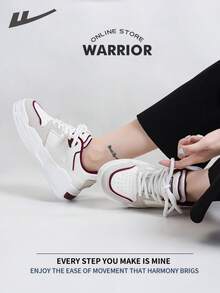 WARRIOR 战士舒适街头风格雪地靴女秋冬舒适跑步鞋朴素风格休闲而时尚的运动鞋全年适用耐磨全天穿着训练运动鞋保暖内衬运动鞋