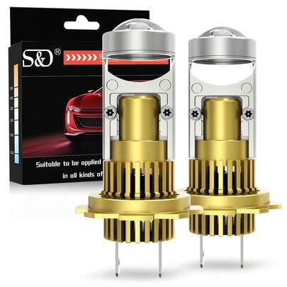  Reflektor samochodowy S&D H7 LED Canbus 9005 HB3 9006 HB4 H11 Żarówki samochodowe CSP Lampy samochodowe z wentylatorem turbo Światła 6000K 12V Reflektor samochodowy