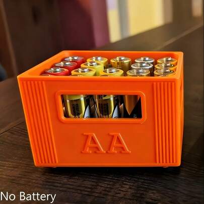 1pc Battery Storage Box, AAA/AA Battery Organizer - Large Capacity, 30/20 Compartments, Durable Plastic Organizer Christmas And Halloween Gifts, Battery Storage Solution| Decorative Battery Rack | Stackable Design