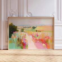 1 bộ tranh áp phích phong cảnh trừu tượng nhiều màu sắc, tranh in nghệ thuật treo tường thiên nhiên với những nét cọ đầy màu sắc, tác phẩm nghệ thuật đường đi trong trang trại, trang trí nhà cửa phòng khách, trang trí tường, không có khung - Nhiều màu - Xem 2