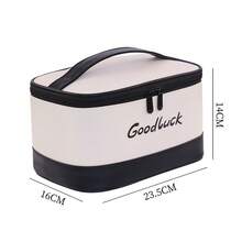 1个女士旅行化妆包，大容量防水化妆盒，化妆品收纳包，便携式洗漱包，带提手的便捷旅行化妆品收纳包，适合度假旅行护肤品收纳 - 彩色 - 查看 7