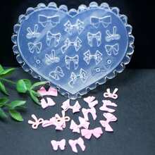 1pc Bow 3D Nail Art Silicone Mold Reusable Mixed Bow Design Stencil DIY Nail Art Carving Accessories Salon Manicure Supplies Tools,Nail Supplies,Nail Tools,Nail Art Tools,Back To School,Nails,Nail Tools For Press On Nails - Clear - View 8