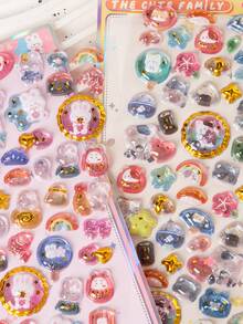 Hình dán 3D động vật hoạt hình dễ thương - Thiết kế màu sáng, thích hợp để dán ốp điện thoại, trang trí sổ tay, đồ thủ công, dán kéo, mở rộng nhật ký, hình dán nổi 3D, hình dán graffiti. - Nhiều màu - Xem 7