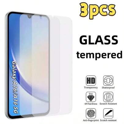 3pcs Screen Protector Film, Compatible With Samsung Galaxy [Model], High Definition Transparent Screen Protector, Bubble-Free, Scratch-Resistant, Full Coverage Screen Glass Film.