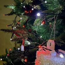 Luces de Navidad de cadena conectables rojas y blancas, 2 paquetes con un total de 164 pies y 400 LED, luces de árbol de Navidad con 8 modos para uso interior/exterior, luces de cadena para decoraciones navideñas - Rojo y blanco - Ver 4
