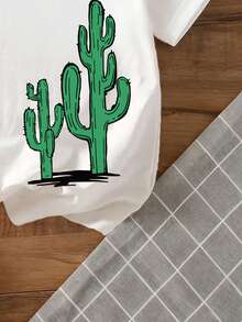 Young Boy Casual Slogan Print Short Sleeve T-Shirt, Summer - White - View 5