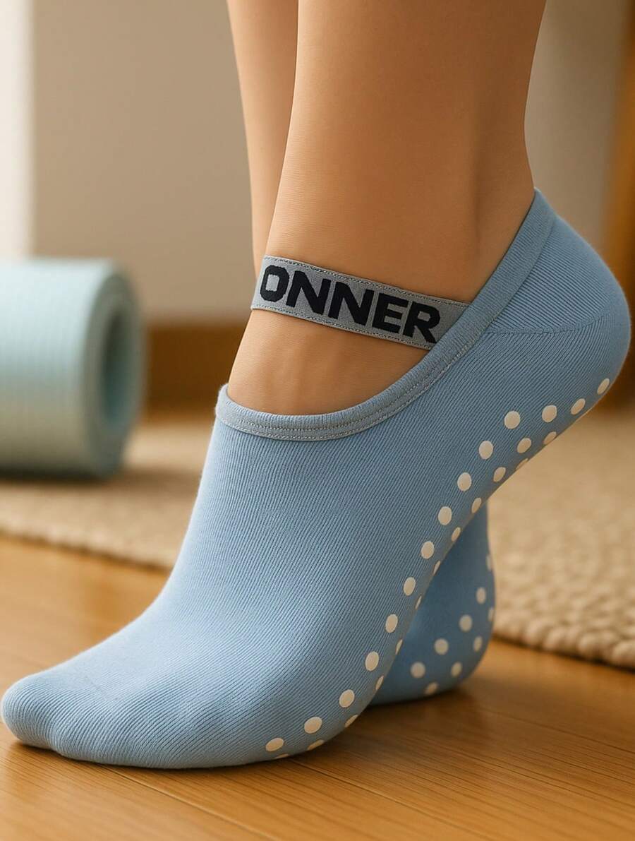 Kit With 1/3/6 Pairs Of Non-Slip Socks – Ideal For Yoga, Pilates And Workouts | Sizes 35 To 41 - Nhiều màu - Xem 1