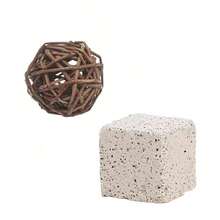 1pc/Set Small Pet Chewing Toy Ball - Rabbit, Guinea Pig, Hamster, Gerbil And Parrot Chew Toy