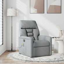 vidaXL Massagesessel Hellgrau Stoff - Grigio - Visualizzare 2