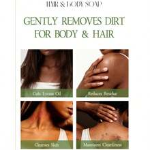 1件装乌兹别克斯坦草本杜松叶提取物手工洗发沐浴皂，保湿清洁护理，温和去除身体和头发污垢，护肤，减少残留，自我护理，清洁肌肤，去除多余油脂，消除汗渍，清新香氛 - 彩色 - 查看 3