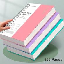 EMSHOI - Cuaderno en espiral A5 con puntos pequeño 5.7 x 8.2 pulgadas 300 páginas/150 hojas papel de cuadrícula de puntos de 100 g/m² tapa dura impermeable para oficina escuela mujeres hombres - Rosa - Ver 4