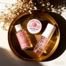 Skin care KOSY MOSY No.086 Premium Lychee Jasmine Vanilla Fragrance Gift Set | 100ml Long-Lasting Body Mist + 60ml Luxe Foaming Bath + 50g Intensely Hydrating Body Butter | Birthday/Christmas/Valentine's Day Perfect Gift to Say "You're My Sweetest" | At-Home Spa Kit for Romantic Self-Care & Gifting | Fruity-Floral-Vanilla Scent, Travel-Friendly, Elevate Daily , Quick Ship - Multicolor - Ver 3