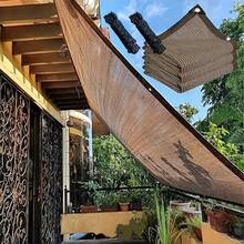 加厚优质遮阳网 - 耐用抗紫外线涤纶材质，适用于户外露台、阳台和屋顶遮阳，并具有增强的隔热性能