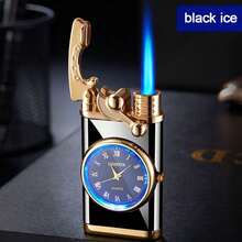 Butane Lighter, Single Flame Lighter, Vintage Genuine Dial Lighter, Windproof Lighter, Arm Ignition Lighter, Adjustable Flame Size, Blue Flame Lighter, Multifunctional Lighter, Refillable Butane, Gifts For Boyfriend And Father, Excluding Butane - màu đen - Xem 1