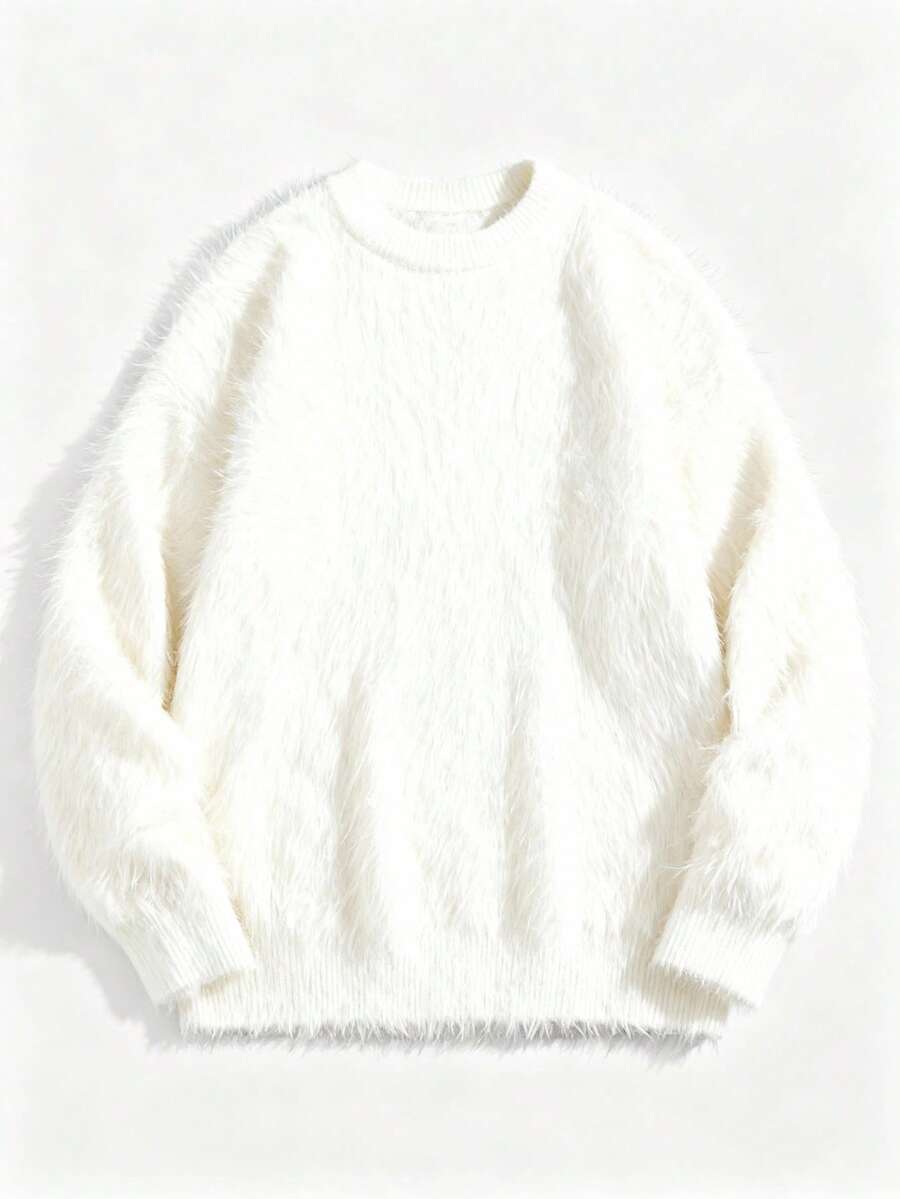 Oversized Dropped Shoulder Mohair Blend Sweater