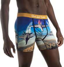 Calzoncillos Boxer de Buena Suerte Coches y Aviones - gris - Ver 1
