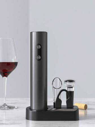 1pc Electric Wine Opener, Wine Bottle Openers, Automatic Corkscrew Wine Opener, Cool Home Kitchen Gadgets, Wine Accessories For Wine Lovers, House Warming Gifts New Home, Party Bar(Batteries Are Not Included)