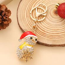 Christmas Series Accessories Keychain, Cute Rhinestone Studded Metal Snowman Keychain, Women's Bag Keyring, Small Gift Wholesale - One Size - View 11