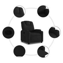 vidaXL Relaxsessel Schwarz Stoff - Black - View 7