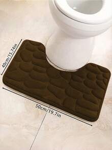 三件套鹅卵石纹防滑浴室地垫，包含U型地垫及多种尺寸，采用防水防霉材质，底部3D防滑设计。适用于浴室、厨房、阳台等潮湿区域。易于清洁，快干耐用，是注重品质家庭的理想之选。 - 咖啡色-3PC - 查看 2