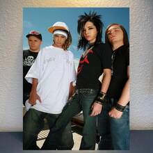 [2D Flat] 1pc Tokio Hotel Rock Band Canvas Wall Art - 12x18" Unframed Pop Music Star Poster, Vibrant Music-Themed Decor For Bedroom, Office, Living Room, Cafe, Music Room DecorOpen In New Tab. - Multicolor - View 2