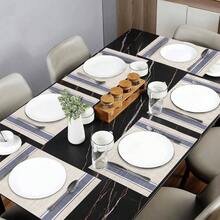 10 Pzas Manteles Individuales de Mesa, Tapetes para Mesa Resistentes al Calor y Antideslizantes, Tapetes Lavables para Restaurante, Cocina, Hotel, Cafetera, Festival 30 * 45 - azul - Ver 6