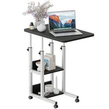 Mesas De Reunión Mesas Cuidadaos Altura Ajustable Con Ruedas Mesa Para Laptop Con Ruedas Y De Altura Ajustable 60cm Mesa De Centro Mesas Cuidadaos Altura Ajustable Con Ruedas Mesas Para Jardín Mesa Lateral Altura Ajustable Con Ruedas - Negro - Ver 1