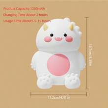 1 Stück Dinosaurier Nachtlicht, Silikon Nachttischlampe, Schreibtischlampe, Handyhalter, Raumdekoration aus Silikon Material, mit eingebautem 1200mAh wiederaufladbarem Lithium-Akku, geeignet für Wohnzimmer, Schlafzimmer, Schreibtische, Geschenk