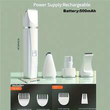 宠物修剪器，可充电式狗用宠物剪 - 带修脚剪的专业宠物美容套装 - 安静、高效的修剪 - 适合家庭使用和专业宠物美容师，是圣诞节送给宠物美容师的绝佳礼物！