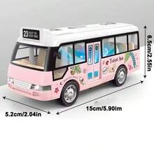 School Bus Toys Cars Plastic Little Cars City Bus With Sound And Light Up Friction Powered Cars Play Toys Gift For Kids Birthday Gift