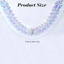CZ 6ft Long Iridescent Hanging Garland Reusable Roll Shiny Foil Metallic Banner Iridescent Garland Decoration For Christmas Frozen Party Weddings Birthdays 1439 - 彩虹色的 - 查看 2