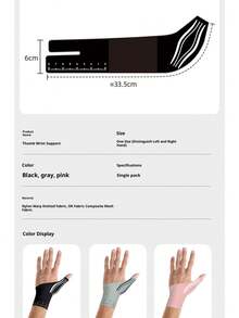 1个轻便压缩拇指腕托，男女通用健身护腕，预防扭伤，保护腱鞘 - 彩色 - 查看 10