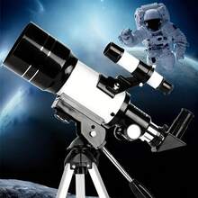 1个高清F30070天文望远镜，150倍变焦专业单筒望远镜，70毫米物镜，手动调焦，含便携式三脚架 - 观星、观月、观鸟的理想之选，露营礼物