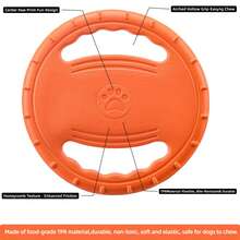 Indestructible Dog Flying Disc - An Interactive Toy For Training, Chewing, And Water Entertainment - Suitable For Outdoor Play,Dog Toy, Dog Training Ring, Suitable For Outdoor Use, Powerful And Durable For Dogs To Chew, Pet Picking Up Toys, Pet Floating Dog Ring, Suitable For Large And Medium-Sized Dog Training And Tooth Cleaning - Multicolor - View 4