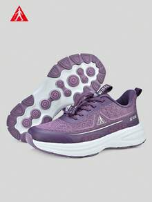 zulijian Foot Health Casual Comfortable Versatile Slip-On Contrast Color Flat Casual Walking Athletic Shoes, Lace-Up Soft Bottom Casual Shoes, Low-Top Outdoor Flat Shoes, Round Toe Low Heel Non-Slip Solid Color Elegant Soft Bottom Hiking Shoes, Ladies Low-Top Leather Athletic Skate Shoes - Crimson Purple - View 7