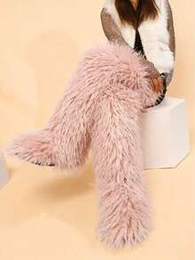 2025 Winter New Fashion Women's 72cm Thigh High Boots, Sheepskin Fur Over-The-Knee Fur Snow Boots