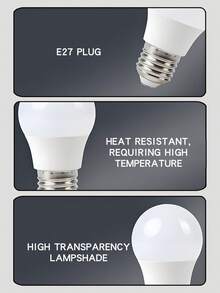 2个7/9/12/15W E27 LED灯泡，冷白光6500K，相当于180W白炽灯，2500流明，不可调光，高流明照明，适用于商店、车库、仓库 - 白光燈泡 - 查看 8