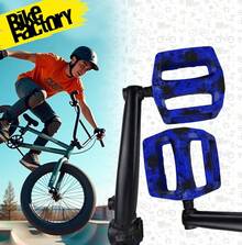 Bike Factory Par De Pedales para Bicicleta Urbana BMX Urban St Pro 2 Livianos Resistentes Ergonómicos con Eje Reforzado Antideslizantes De Alto Rendimiento para Calle Parque Competencia - AZUL - Ver 8