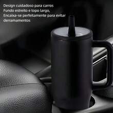 ​​Garrafa Térmica para Carro, Antivazamento, Bico Retrátil, Mantém Quente/Frio​ - Azul bebê - Visão 4