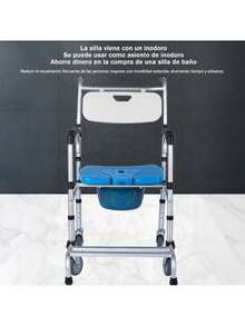 Silla Para  Ducha De Ruedas Con Bacinica Ajustable 150kg - Paquete 2 - Ver 11