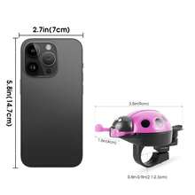 Foldable Ladybug Bicycle Bell, Bike Horn For, Fun Bike Accessory - Pink - View 3