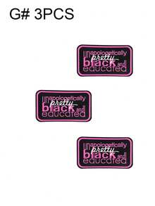 3/6/12 Stück rosa englische Buchstaben Serie gestickte Aufnäher, süßes Cartoon Mädchen Muster, Polyestermaterial, Abzeichen Aufkleber, zum Aufbügeln auf Kleidung, Nähzubehör, geeignet für Rucksäcke, Jeans, Jacken, T-Shirts, Hüte, Kleider usw.