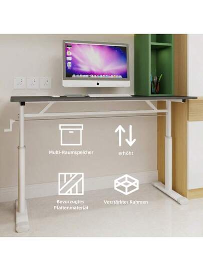 Adjustable Study Bureau Kids Adults Multi Function Height Desk, Compact view 4
