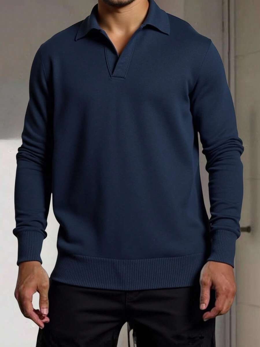 Men Sweaters - Navy Blue - View 1