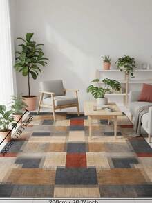 1PC Machine Washable Large - Size Modern Light Gray Textured Pattern Area Mat Rug Indoor Living Room Decorative Rug With Stylish Light Gray Textured Pattern Design Easy Clean Floor Mat For Home Decoration Kitchen Rug