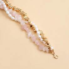 1pc Elegant 3-Layer Beaded Heart Necklace For Women, Suitable For Holidays, Birthdays, Dates, Parties, Vacations, Casual Wear - Love - View 7