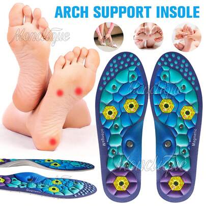 1 Pair Acupressure Insoles, Foot Massage Insoles, Arch Support Insoles, Comfortable Walking Insoles, Can Be Trimmed To Fit All Shoes, Unisex Shoe Insole Accessories