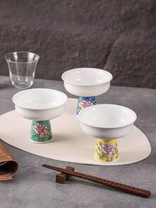 1 khay chân cao họa tiết hoa tráng men phong cách Trung Hoa, bát tráng miệng sang trọng màu trắng, khay đựng đồ ăn nhẹ sáng tạo cổ điển, đĩa gốm chân cao tinh tế, đĩa tráng miệng quán trà, đĩa trái cây ăn nhẹ phòng khách, khay đựng đĩa nhỏ nhà hàng, thích hợp cho phòng khách, quán trà, cửa hàng tráng miệng - Nhiều màu - Xem 8