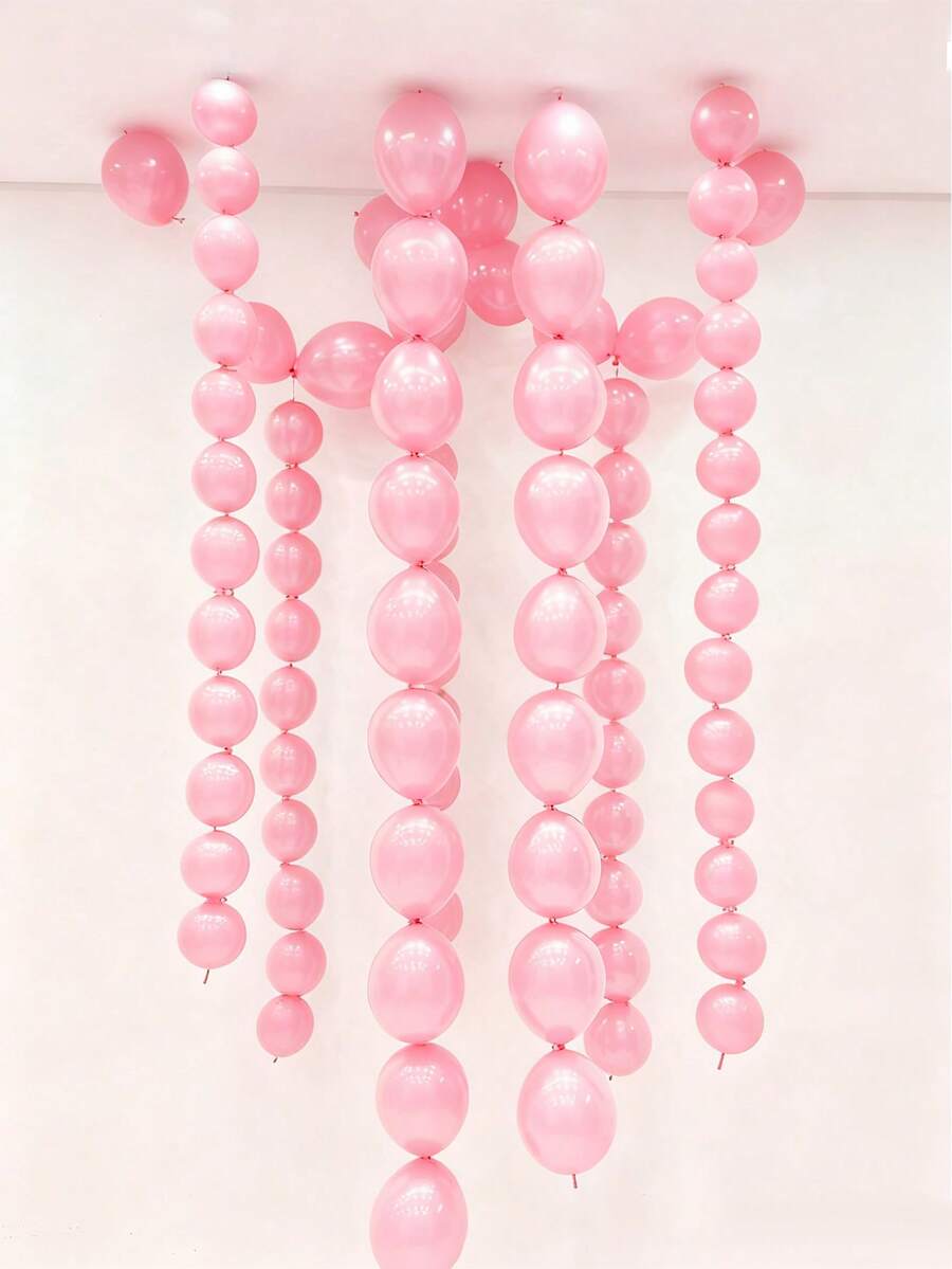 40 Stück rosa verlinkbare Luftballons, für Party, Jahrestag, Hochzeitsfeier Dekoration, Prinzessin Geburtstag, Valentinstag, Babyparty, Junggesellinnenabschied Dekoration, Influencer Outdoor Fotoshooting Dekoration